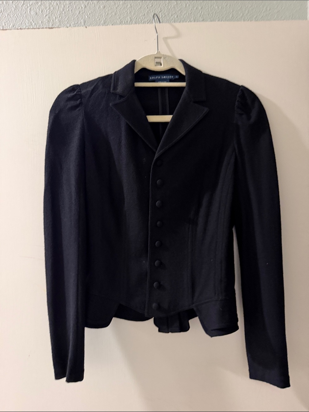 Ralph Lauren Black Women's Fitted Button-Front Blazer